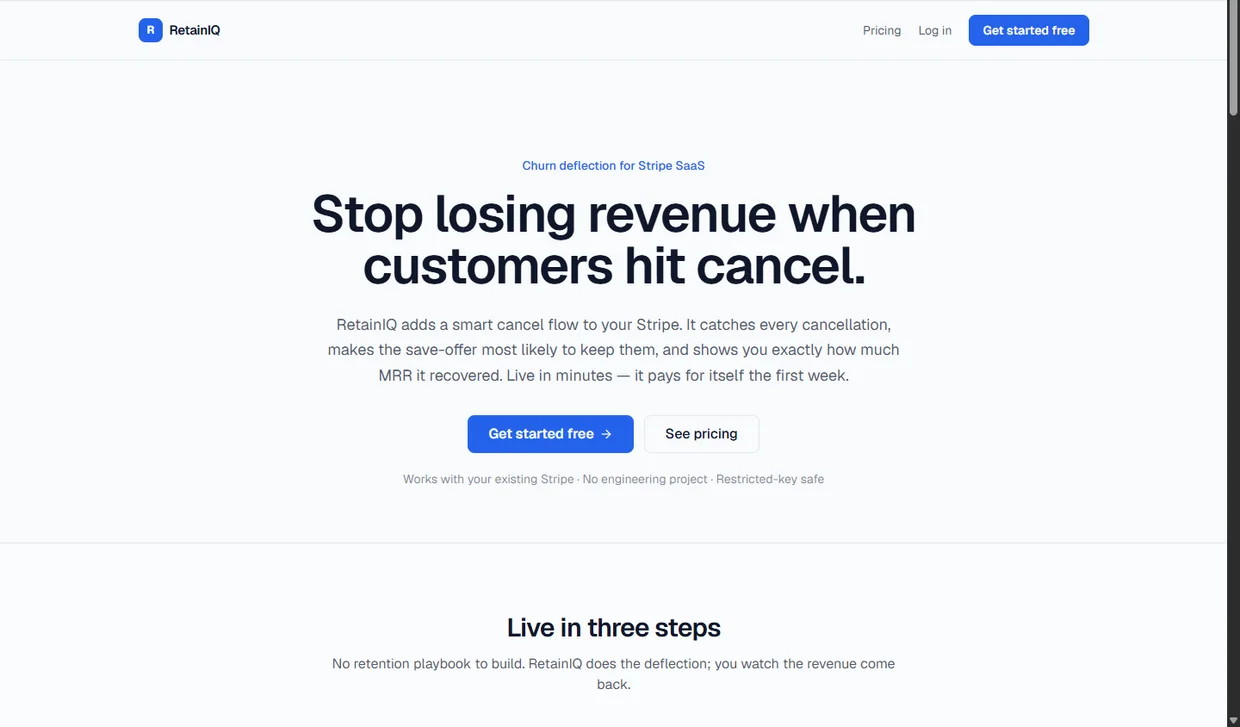 RetainIQ — a real app built with Velra